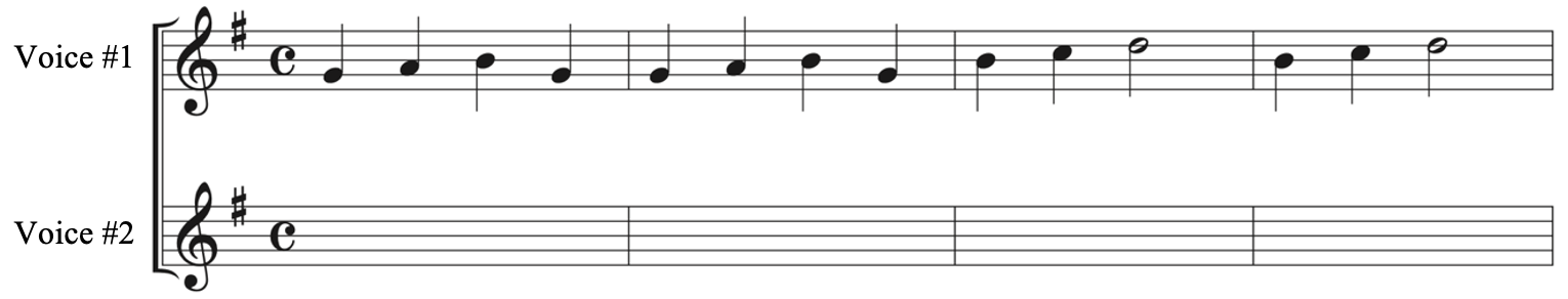 Sample shows the melody on the top line and the melody with embellishments on the bottom line.